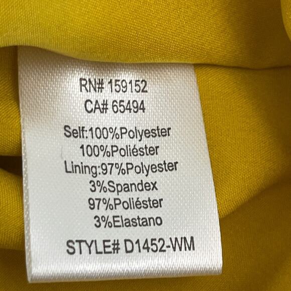 BTFL-Life Gold Long Sleeve Mini Dress Size L Ruffle Waist Lined Nordstrom NWT - Picture 9 of 11